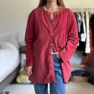 Vintage Danier 100% suede Red Button-Down jacket